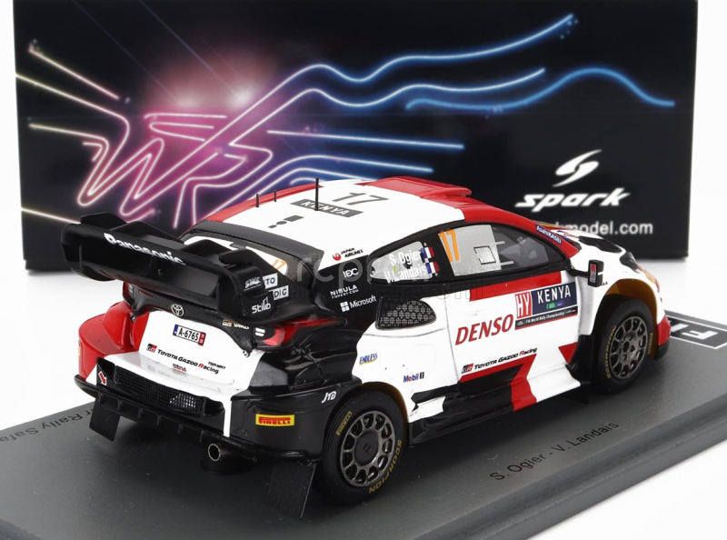 Spark-model Toyota Yaris Gr Hybrid Rally1 Team Toyota Gazoo Racing Wrt N 17 Winner Rally Safari 2023 Sebastian Ogier - Vincent Landais 1:43 Bílá Červená Černá