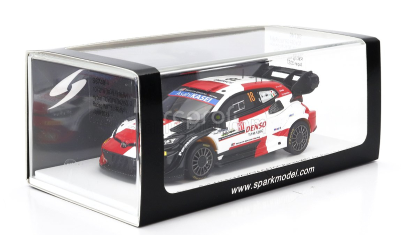 Spark-model Toyota Yaris Gr Hybrid Rally1 Team Toyota Gazoo Racing Wrt N 18 5th Rally Japan 2023 T.katsuta - Aaron Johnston 1:43 Bílá Červená Černá