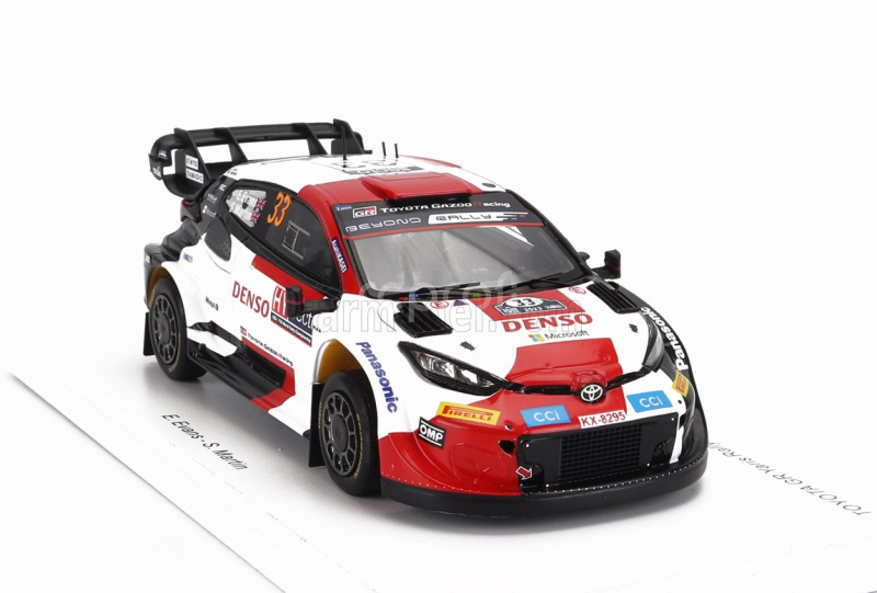 Spark-model Toyota Yaris Gr Hybrid Rally1 Team Toyota Gazoo Racing Wrt N 33 Winner Rally Finland 2023 Elfyn Evans - Scott Martin 1:43 Bílá Červená Černá