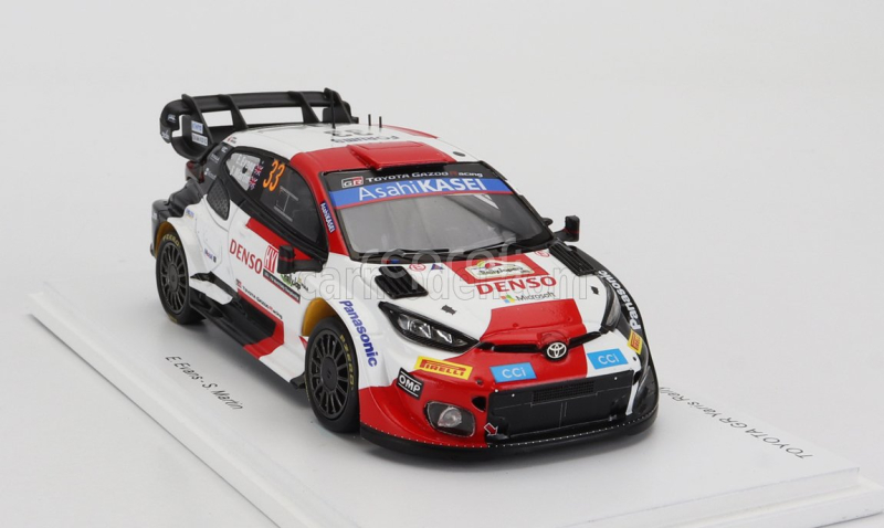 Spark-model Toyota Yaris Gr Hybrid Rally1 Team Toyota Gazoo Racing Wrt N 33 Winner Rally Japan 2023 Elfyn Evans - Scott Martin 1:43 Bílá Červená Černá