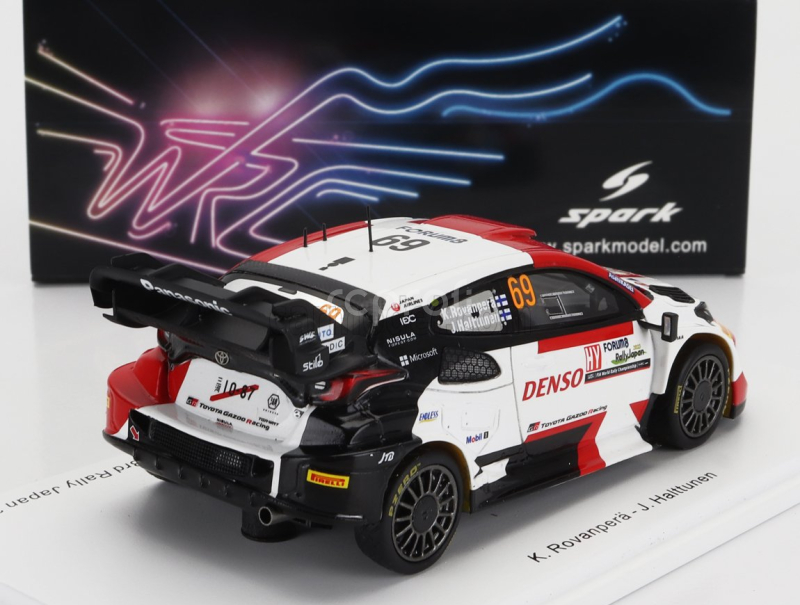 Spark-model Toyota Yaris Gr Hybrid Rally1 Team Toyota Gazoo Racing Wrt N 69 3rd Rally Japan 2023 Kalle Rovanpera - Jonne Halttunen 1:43 Bílá Červená Černá