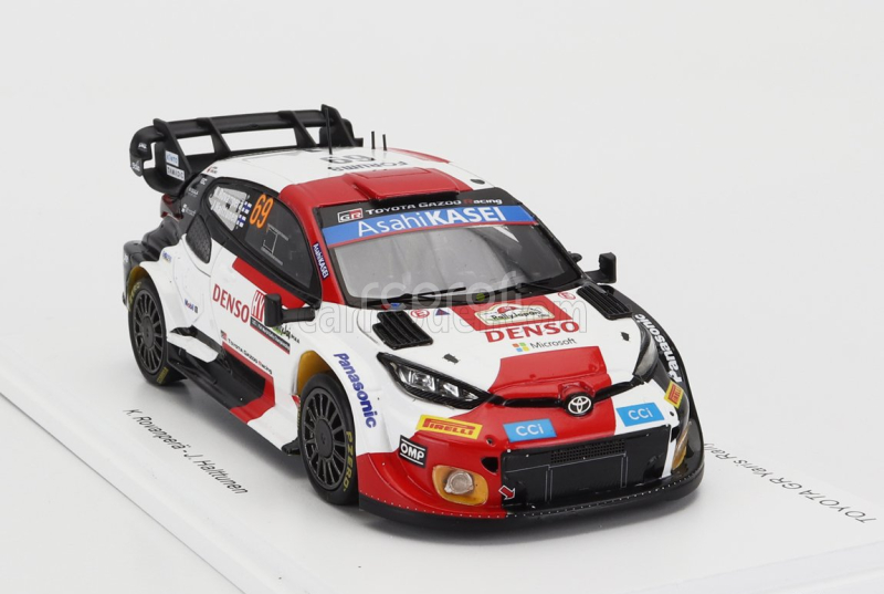 Spark-model Toyota Yaris Gr Hybrid Rally1 Team Toyota Gazoo Racing Wrt N 69 3rd Rally Japan 2023 Kalle Rovanpera - Jonne Halttunen 1:43 Bílá Červená Černá