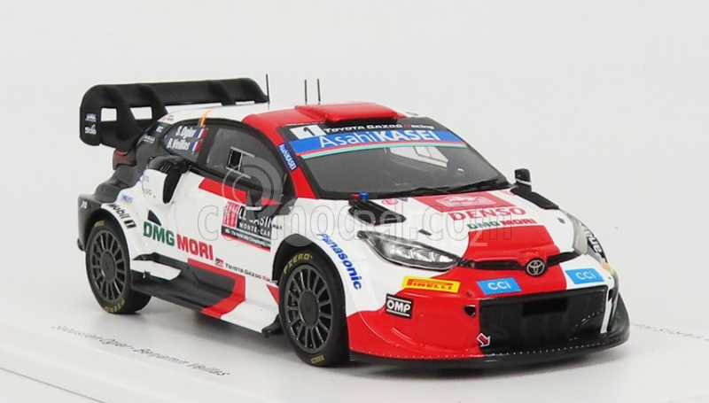 Spark-model Toyota Yaris Gr Rally1 Team Toyota Gazoo Racing Wrt N 1 2nd Rally Montecarlo 2022 Sebastian Ogier - Benjamin Veillas 1:43 Bílá Červená Černá