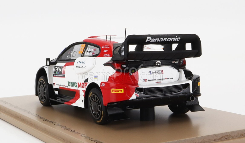 Spark-model Toyota Yaris Gr Rally1 Team Toyota Gazoo Racing Wrt N 33 2nd Rally Safari Kenya 2022 E.evans - S.martin 1:43 Bílá Červená