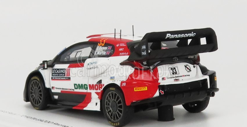 Spark-model Toyota Yaris Gr Rally1 Team Toyota Gazoo Racing Wrt N 33 Rally Montecarlo 2022 E.evans - S.martin 1:43 Bílá Červená Černá