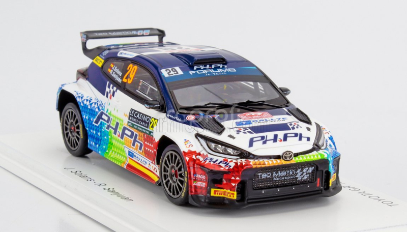 Spark-model Toyota Yaris Gr Rally2 Team N 29 7th Rc2 Rally Montecarlo 2024 Jan Solans - Rodrigo Sanjuan De Eusebio 1:43 Bílá Černá
