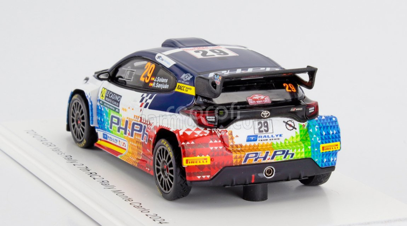 Spark-model Toyota Yaris Gr Rally2 Team N 29 7th Rc2 Rally Montecarlo 2024 Jan Solans - Rodrigo Sanjuan De Eusebio 1:43 Bílá Černá