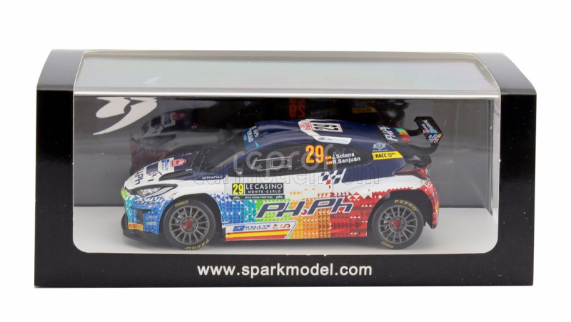Spark-model Toyota Yaris Gr Rally2 Team N 29 7th Rc2 Rally Montecarlo 2024 Jan Solans - Rodrigo Sanjuan De Eusebio 1:43 Bílá Černá