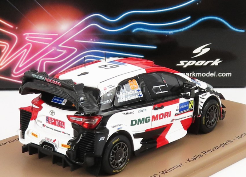 Spark-model Toyota Yaris Wrc Team Toyota Gazoo Racing Wrt N 69 Winner Rally Estonia 2021 K.rovanpera - J.halttunen 1:43 Bílá Červená Černá