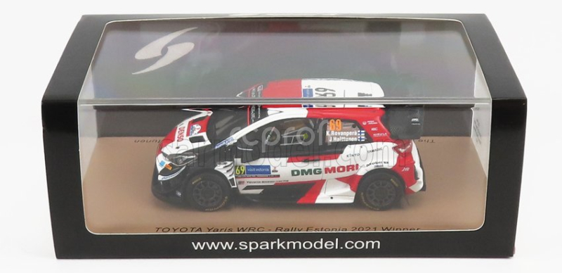 Spark-model Toyota Yaris Wrc Team Toyota Gazoo Racing Wrt N 69 Winner Rally Estonia 2021 K.rovanpera - J.halttunen 1:43 Bílá Červená Černá