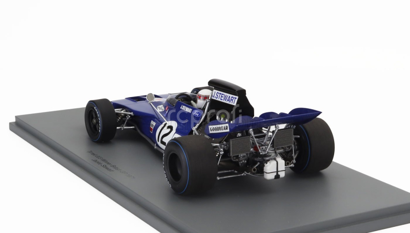 Spark-model Tyrrell F1  003 N 12 Winner Britsh Gp 1971 Jackie Stewart 1:18 Blue