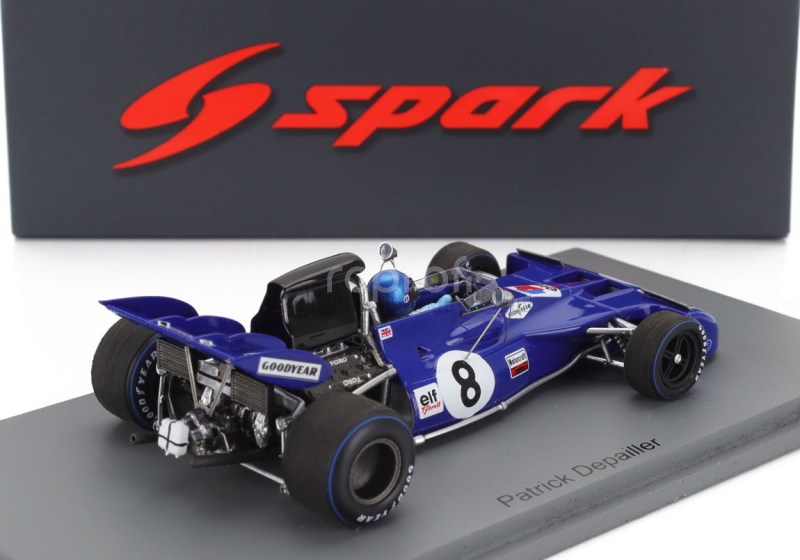 Spark-model Tyrrell F1  004 N 8 France Gp 1972 Patrick Depailler 1:43 Blue