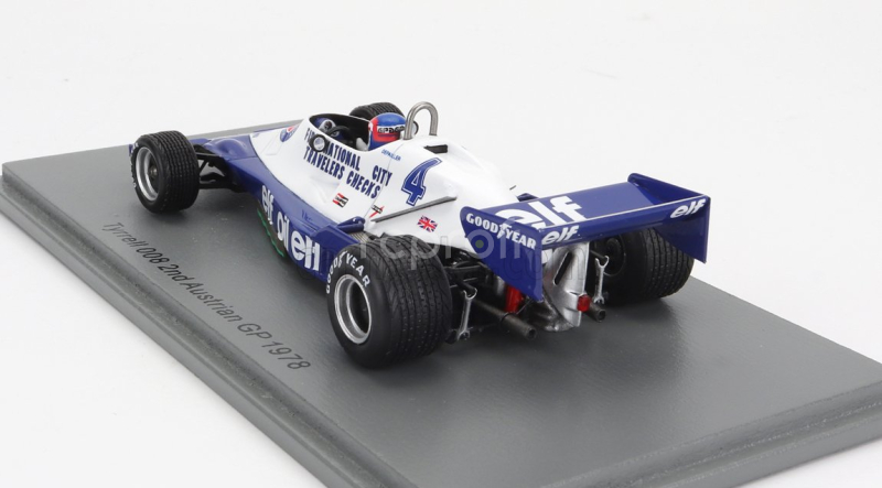Spark-model Tyrrell F1  008 N 4 2nd Austrian Gp 1978 P.depailler 1:43 Modrá Bílá