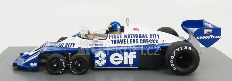 Spark-model Tyrrell F1  P34 Elf N 3 6th Italian Gp Monza 1977 R.peterson 1:18 Modrá Bílá