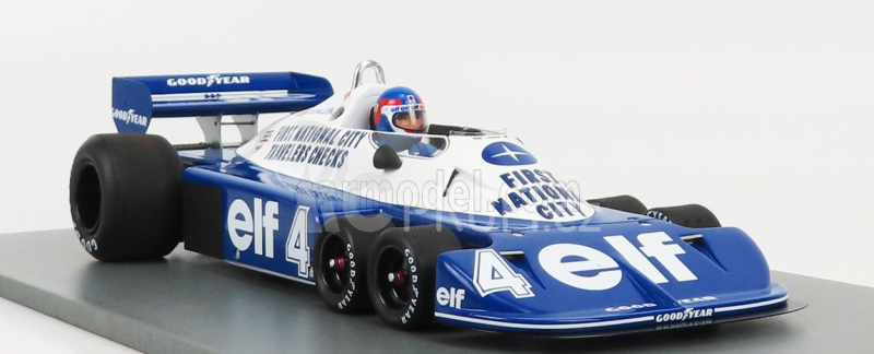 Spark-model Tyrrell F1  P34 Elf N 4 3rd South African Gp 1977 P.depailler 1:18 Modrá Bílá