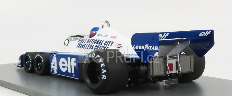 Spark-model Tyrrell F1  P34 Elf N 4 3rd South African Gp 1977 P.depailler 1:18 Modrá Bílá