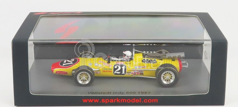 Spark-model Vollstedt N 21 Indy 500 1967 C.yarborough 1:43 Žlutá Červená