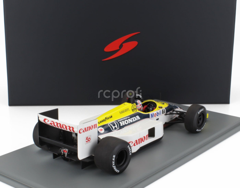 Spark-model Williams F1  Fw11b Honda N 5 Winner British Gp 1987 Nigel Mansell 1:18 Modrá Žlutá Bílá