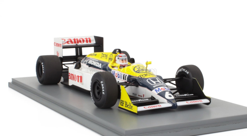 Spark-model Williams F1  Fw11b Honda N 6 World Champion Winner Gp Monza Italy 1987 Nelson Piquet 1:18 Modrá Žlutá Bílá