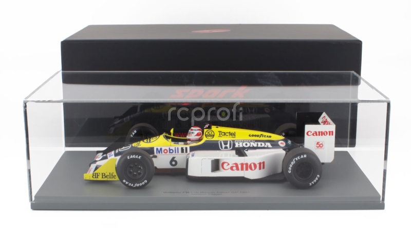 Spark-model Williams F1  Fw11b Honda N 6 World Champion Winner Gp Monza Italy 1987 Nelson Piquet 1:18 Modrá Žlutá Bílá