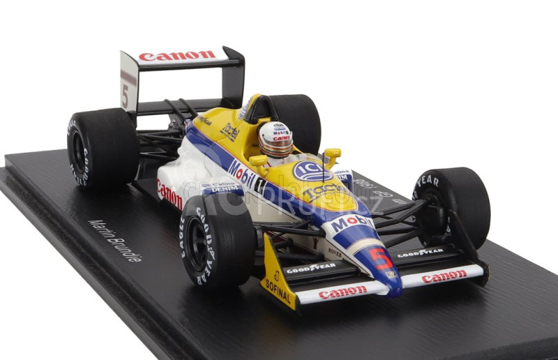 Spark-model Williams F1  Fw12 N 5 Belgium Gp 1988 Martin Brundle 1:43 Bílá Žlutá Modrá