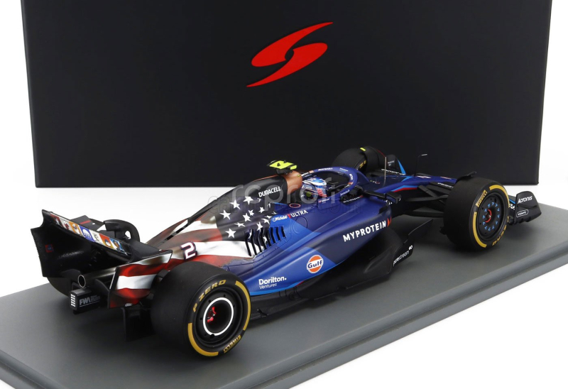 Spark-model Williams F1  Fw45 Team Williams Racing Gulf N 2 Austin Usa Gp 2023 Logan Sargeant 1:18 Blue