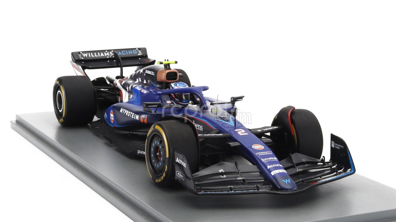 Spark-model Williams F1  Fw45 Team Williams Racing Gulf N 2 Austin Usa Gp 2023 Logan Sargeant 1:18 Blue