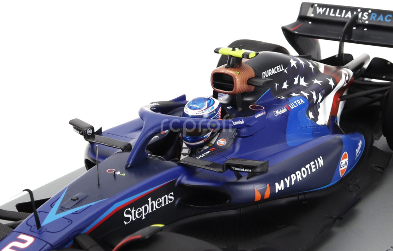 Spark-model Williams F1  Fw45 Team Williams Racing Gulf N 2 Austin Usa Gp 2023 Logan Sargeant 1:18 Blue