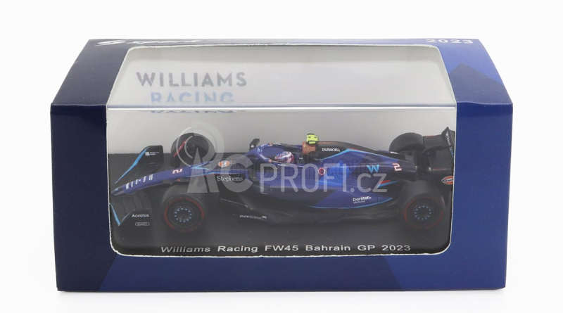 Spark-model Williams F1  Fw45 Team Williams Racing N 2 Bahrain Gp 2023 Logan Sargeant 1:64 Blue