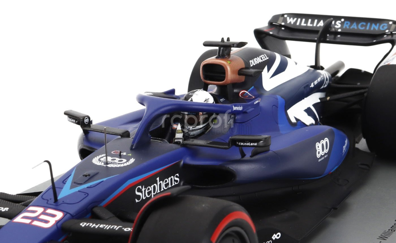 Spark-model Williams F1  Fw45 Team Williams Racing N 23 (800th Gp) British Gp 2023 Alexander Albon 1:18 Blue