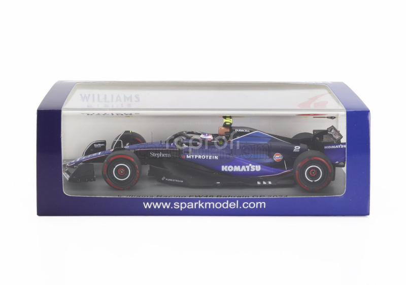 Spark-model Williams F1  Fw46 Team Williams Racing N 2 Bahrain Gp 2024 Logan Sargeant 1:43 2 Tóny Modré