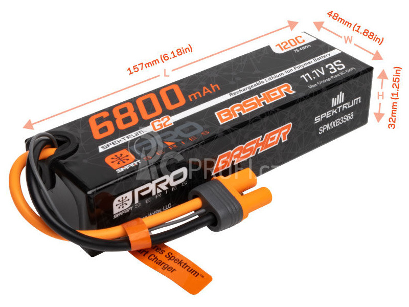 Spektrum Smart G2 Pro LiPo 11.1V 6800mAh 120C IC5