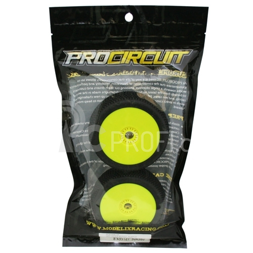 SQUARE IMPACT (supersoft/fialová směs) 1:8 Buggy gumy nalep. na žlutých disk. (2ks.)