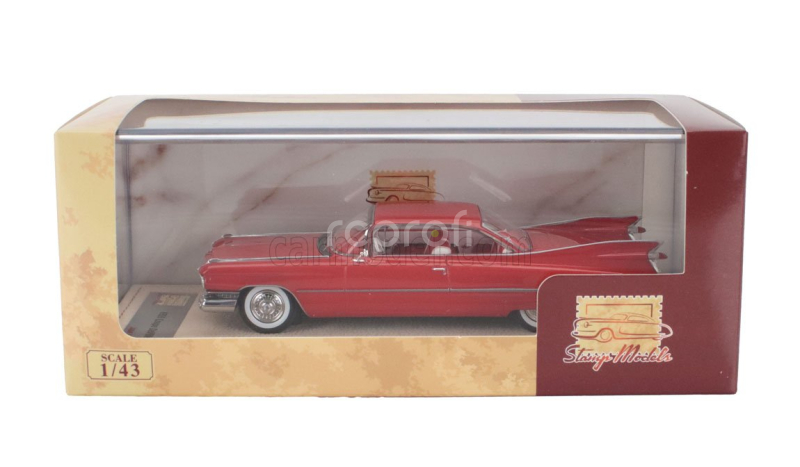 Stamp-models Cadillac Coupe De Ville 1959 1:43 Rosso Pastello - Červená