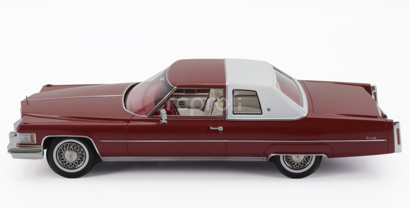 Stamp-models Cadillac Coupe De Ville 1976 1:18 Červená Bílá