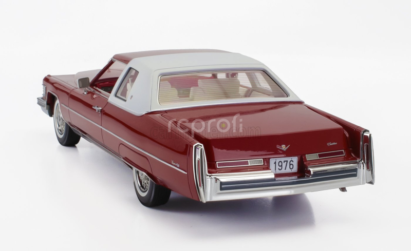 Stamp-models Cadillac Coupe De Ville 1976 1:18 Červená Bílá