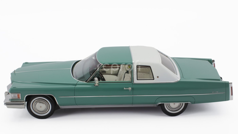 Stamp-models Cadillac Coupe De Ville 1976 1:18 Zelená Bílá