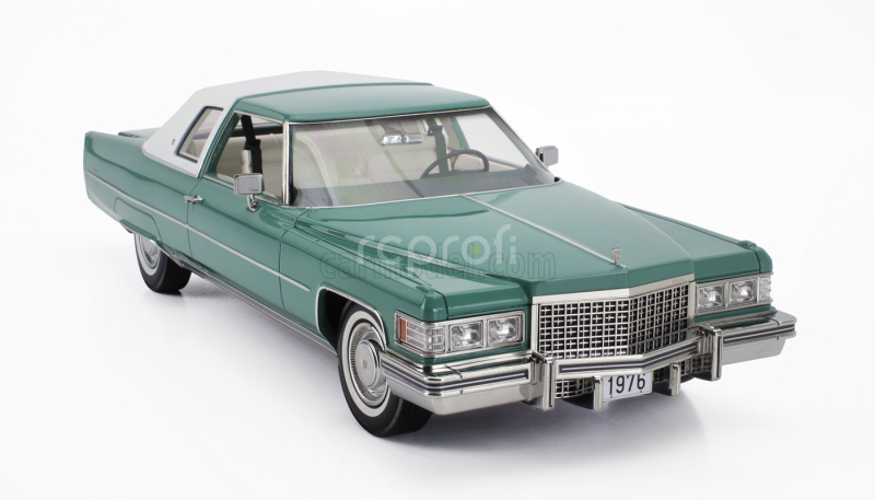 Stamp-models Cadillac Coupe De Ville 1976 1:18 Zelená Bílá