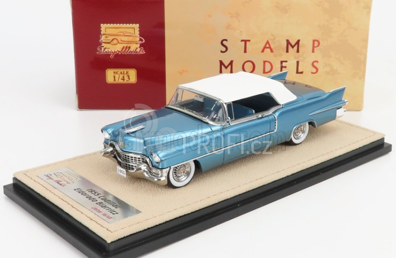 Stamp-models Cadillac Eldorado Biarritz 1955 Closed Top 1:43 Bahama Blue Met