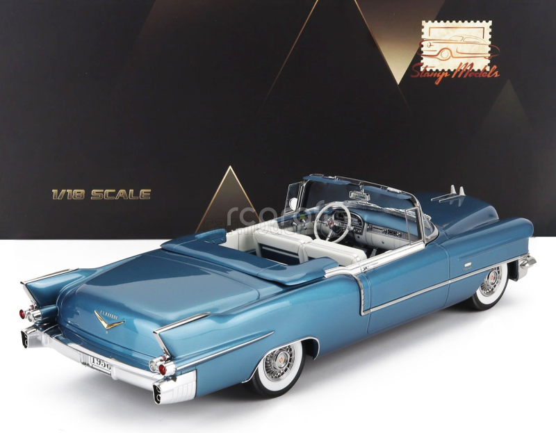 Stamp-models Cadillac Eldorado Biarritz Cabriolet Open 1956 1:18 Bahama Blue