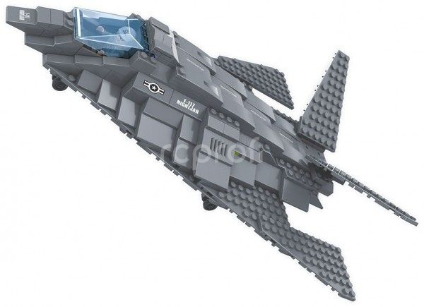 Stavebnice Ausini 22603 Letadlo F-117 - kostky rozměrově shodné s Lego