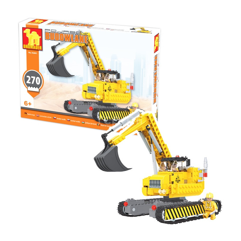 Stavebnice Ausini 92891 Bagr - kostky rozměrově shodné s Lego