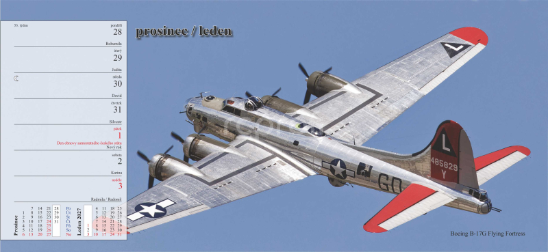 Stolní kalendář Aircraft 2026