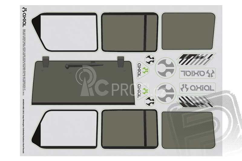 Střecha čirá pro 2012 Jeep Wrangler Unlimited