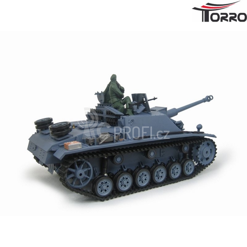 RC tank Panzer StuG 3 Ausf.G 1:16 BB, šedá