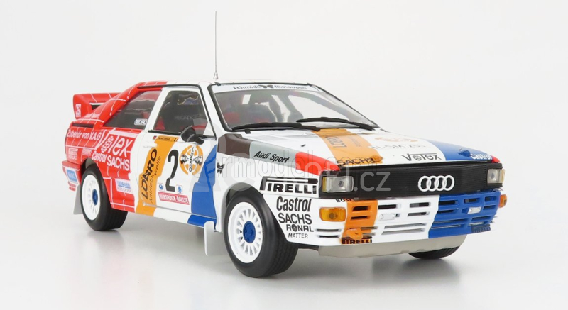 Sun-star Audi Quattro A1 N 2 Winner Rally International Avd/sth Hunsruck 1984 H.demuth - W.lux 1:18 Červená Bílá