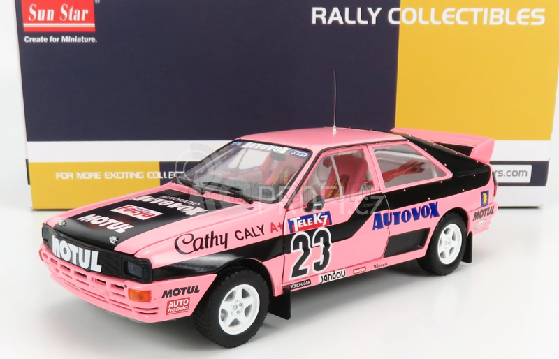 Sun-star Audi Quattro A1 N 23 French Rallycross 1987 C.caly 1:18 Pink Black