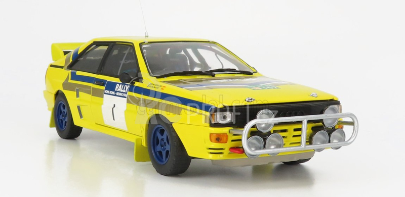 Sun-star Audi Quattro (night Version) N 1 Winner Rally Hong Kong-beijing 1986 Stig Blomqvist - Bruno Berglund 1:18 Žlutá Modrá