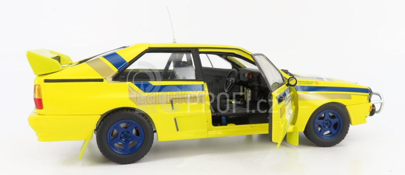 Sun-star Audi Quattro (night Version) N 1 Winner Rally Hong Kong-beijing 1986 Stig Blomqvist - Bruno Berglund 1:18 Žlutá Modrá