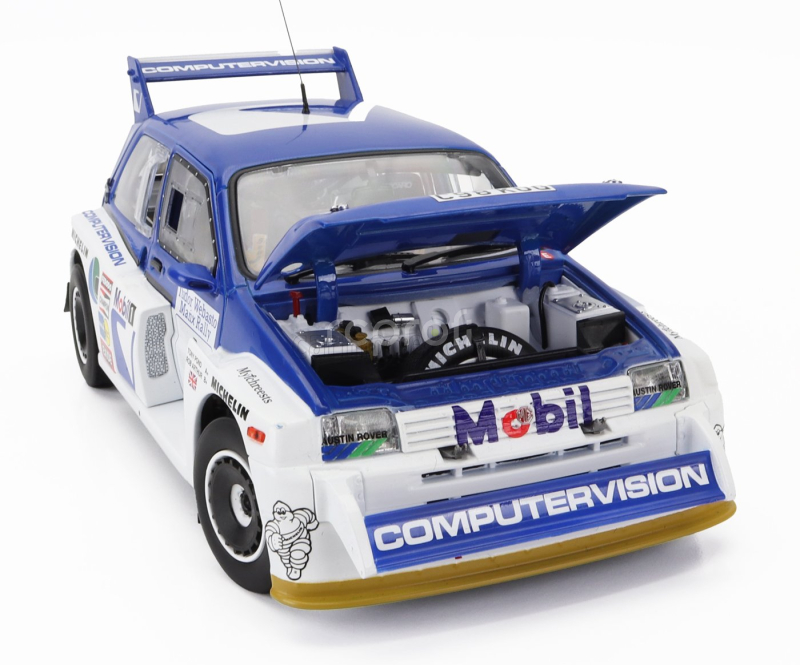 Sun-star Austin Mg Metro 6r4 N 1 Winner Rally Manx International 1986 T.pond - R.arthur 1:18 Modrá Bílá